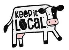 Keep it Local cow sticker