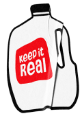 Keep it Real on a Gallon of Milk Sticker