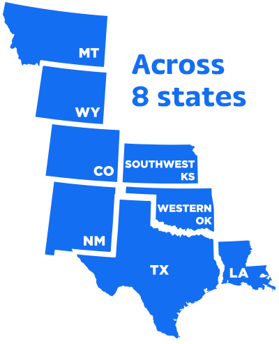 across 8 states