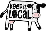 keep it local cow sticker