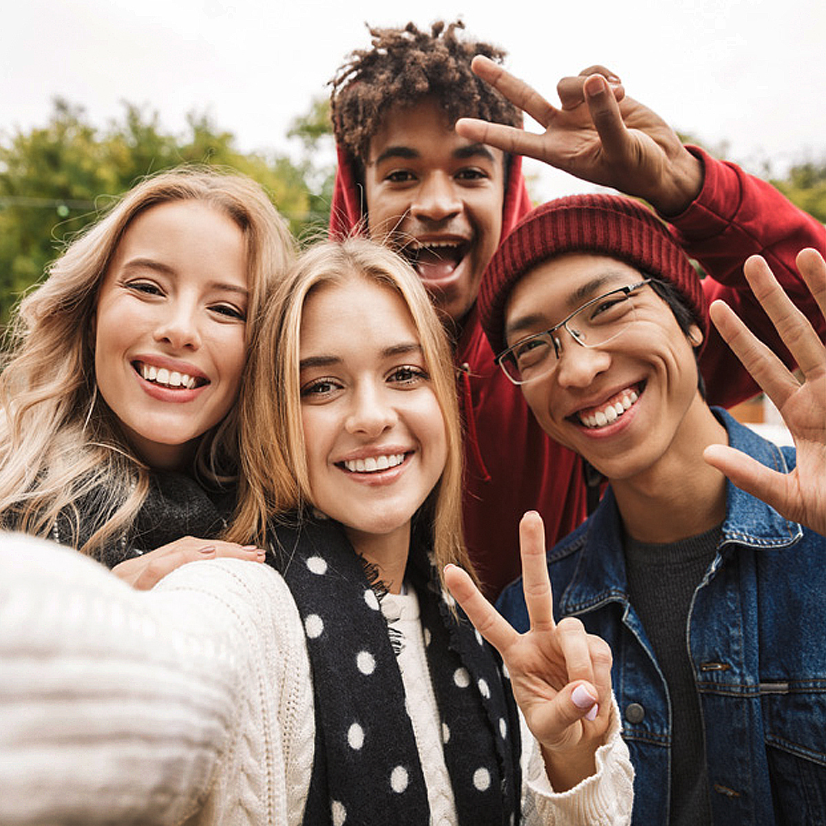 Group of teens