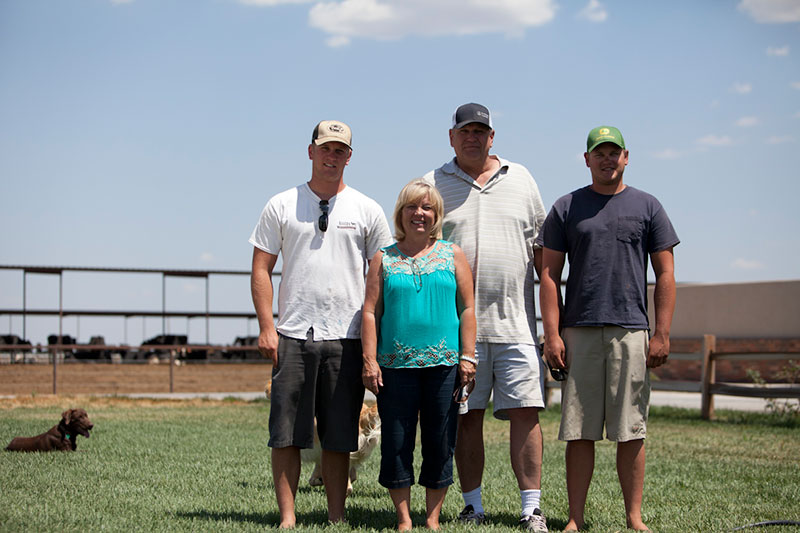 The Alger family in front of their dry lot dairy.