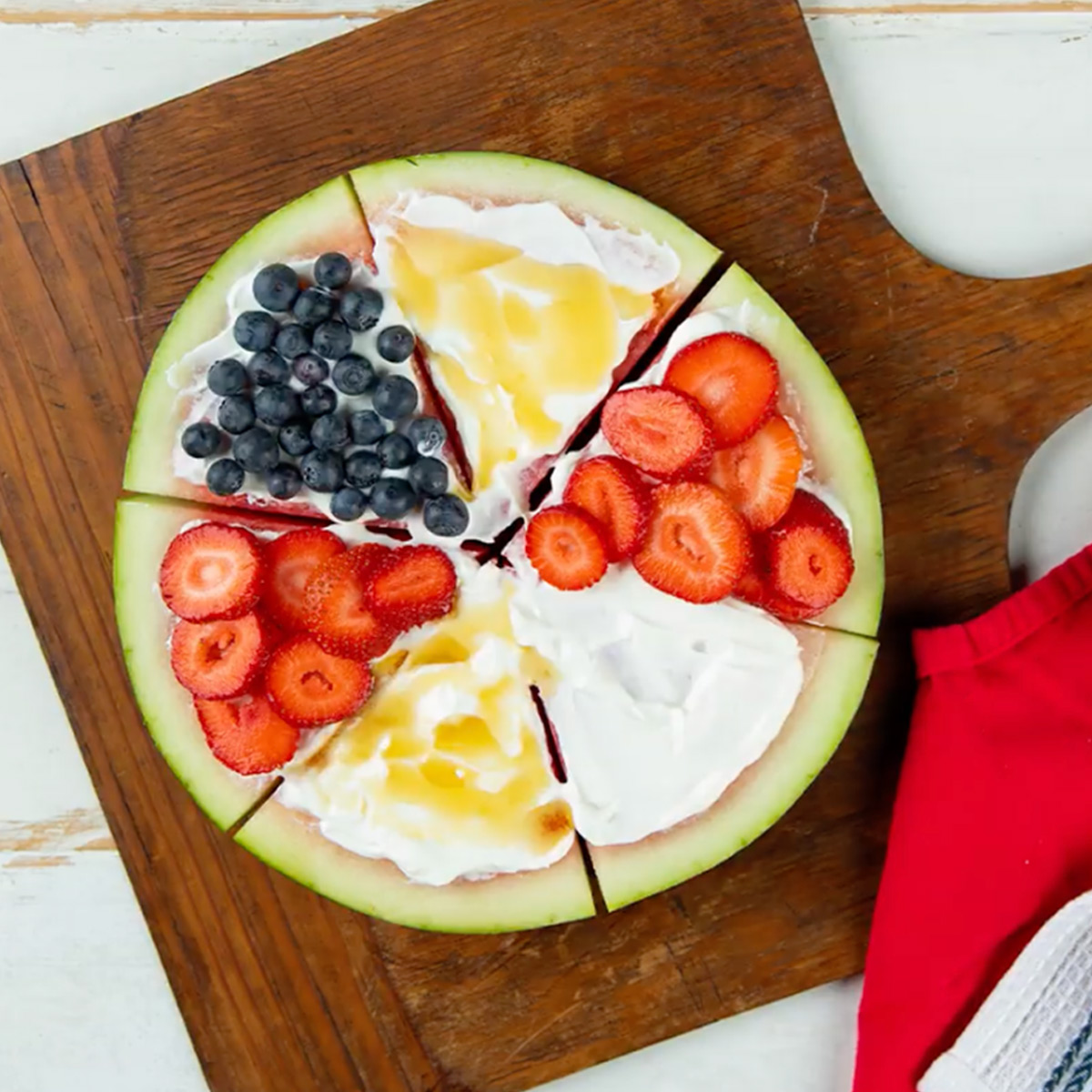 Healthy Fruit Dessert Pizza